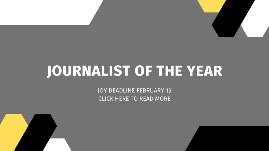 Iowa Journalist of the Year Contest, recognizing the states top high school journalism students