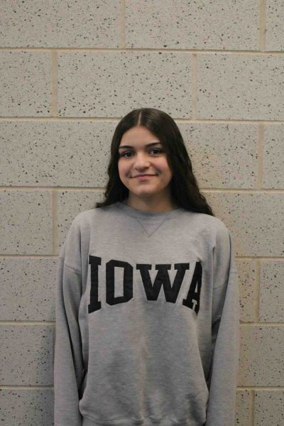 Raelyn Wilcher, sophomore at West Branch and designer of IHSPA t-shirt